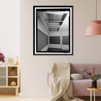 Historic Framed Print, Douglas Aircraft Company Long Beach Plant, Administration Building, 3855 Lakewood Boulevard, Long Beach, Los Angeles County, CA - 9,  17-7/8" x 21-7/8"