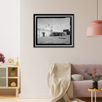 Historic Framed Print, Douglas Aircraft Company Long Beach Plant, Cafeteria, 3855 Lakewood Boulevard, Long Beach, Los Angeles County, CA - 3,  17-7/8" x 21-7/8"