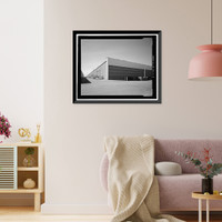 Historic Framed Print, Douglas Aircraft Company Long Beach Plant, Aircraft Wing & Fuselage Assembly Building, 3855 Lakewood Boulevard, Long Beach, Los Angeles County, CA - 3,  17-7/8" x 21-7/8"