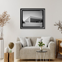 Historic Framed Print, Douglas Aircraft Company Long Beach Plant, Aircraft Wing & Fuselage Assembly Building, 3855 Lakewood Boulevard, Long Beach, Los Angeles County, CA - 3,  17-7/8" x 21-7/8"