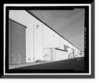 Historic Framed Print, Douglas Aircraft Company Long Beach Plant, Aircraft Wing & Fuselage Assembly Building, 3855 Lakewood Boulevard, Long Beach, Los Angeles County, CA - 5,  17-7/8" x 21-7/8"