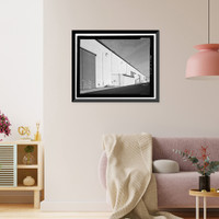 Historic Framed Print, Douglas Aircraft Company Long Beach Plant, Aircraft Wing & Fuselage Assembly Building, 3855 Lakewood Boulevard, Long Beach, Los Angeles County, CA - 5,  17-7/8" x 21-7/8"