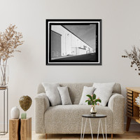 Historic Framed Print, Douglas Aircraft Company Long Beach Plant, Aircraft Wing & Fuselage Assembly Building, 3855 Lakewood Boulevard, Long Beach, Los Angeles County, CA - 5,  17-7/8" x 21-7/8"