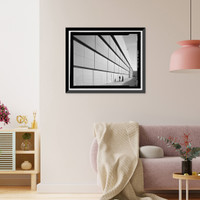 Historic Framed Print, Douglas Aircraft Company Long Beach Plant, Aircraft Wing & Fuselage Assembly Building, 3855 Lakewood Boulevard, Long Beach, Los Angeles County, CA - 7,  17-7/8" x 21-7/8"