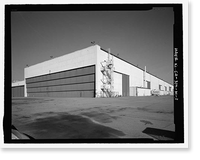 Historic Framed Print, Douglas Aircraft Company Long Beach Plant, Aircraft Final Assembly Building, 3855 Lakewood Boulevard, Long Beach, Los Angeles County, CA - 3,  17-7/8" x 21-7/8"