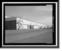 Historic Framed Print, Douglas Aircraft Company Long Beach Plant, Aircraft Final Assembly Building, 3855 Lakewood Boulevard, Long Beach, Los Angeles County, CA - 4,  17-7/8" x 21-7/8"