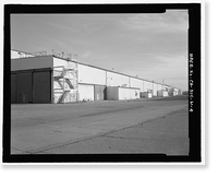 Historic Framed Print, Douglas Aircraft Company Long Beach Plant, Aircraft Final Assembly Building, 3855 Lakewood Boulevard, Long Beach, Los Angeles County, CA - 4,  17-7/8" x 21-7/8"