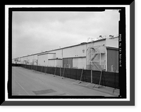 Historic Framed Print, Douglas Aircraft Company Long Beach Plant, Aircraft Final Assembly Building, 3855 Lakewood Boulevard, Long Beach, Los Angeles County, CA - 5,  17-7/8" x 21-7/8"