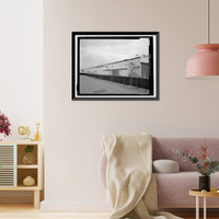 Historic Framed Print, Douglas Aircraft Company Long Beach Plant, Aircraft Final Assembly Building, 3855 Lakewood Boulevard, Long Beach, Los Angeles County, CA - 5,  17-7/8" x 21-7/8"