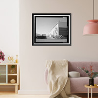 Historic Framed Print, Douglas Aircraft Company Long Beach Plant, Aircraft Final Assembly Building, 3855 Lakewood Boulevard, Long Beach, Los Angeles County, CA - 6,  17-7/8" x 21-7/8"