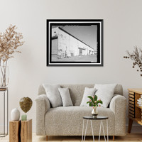 Historic Framed Print, Douglas Aircraft Company Long Beach Plant, Carpenter's Mill & Maintenance Shop, 3855 Lakewood Boulevard, Long Beach, Los Angeles County, CA,  17-7/8" x 21-7/8"