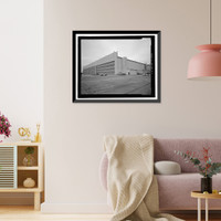 Historic Framed Print, Douglas Aircraft Company Long Beach Plant, Aircraft Hangar, 3855 Lakewood Boulevard, Long Beach, Los Angeles County, CA,  17-7/8" x 21-7/8"