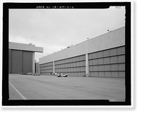 Historic Framed Print, Douglas Aircraft Company Long Beach Plant, Aircraft Hangar, 3855 Lakewood Boulevard, Long Beach, Los Angeles County, CA - 3,  17-7/8" x 21-7/8"