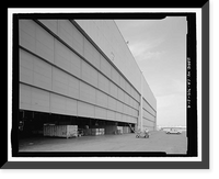 Historic Framed Print, Douglas Aircraft Company Long Beach Plant, Aircraft Hangar, 3855 Lakewood Boulevard, Long Beach, Los Angeles County, CA - 4,  17-7/8" x 21-7/8"
