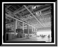 Historic Framed Print, Douglas Aircraft Company Long Beach Plant, Aircraft Hangar, 3855 Lakewood Boulevard, Long Beach, Los Angeles County, CA - 6,  17-7/8" x 21-7/8"