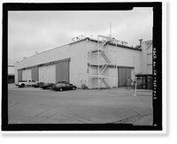Historic Framed Print, Douglas Aircraft Company Long Beach Plant, Maintenance Shop, 3855 Lakewood Boulevard, Long Beach, Los Angeles County, CA - 3,  17-7/8" x 21-7/8"