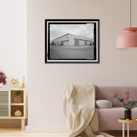 Historic Framed Print, Douglas Aircraft Company Long Beach Plant, Maintenance Shop, 3855 Lakewood Boulevard, Long Beach, Los Angeles County, CA - 4,  17-7/8" x 21-7/8"