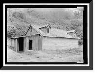 Historic Framed Print, Radar Station B-71, Power Building, Coastal Drive, Klamath vicinity, Del Norte County, CA,  17-7/8" x 21-7/8"