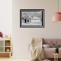 Historic Framed Print, Radar Station B-71, Power Building, Coastal Drive, Klamath vicinity, Del Norte County, CA,  17-7/8" x 21-7/8"