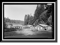 Historic Framed Print, Prairie Creek Fish Hatchery, Hwy. 101, Orick, Humboldt County, CA,  17-7/8" x 21-7/8"