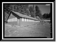 Historic Framed Print, Prairie Creek Fish Hatchery, Hwy. 101, Orick, Humboldt County, CA - 4,  17-7/8" x 21-7/8"