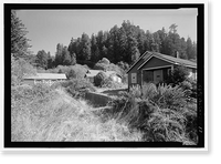 Historic Framed Print, Prairie Creek Fish Hatchery, Hwy. 101, Orick, Humboldt County, CA - 19,  17-7/8" x 21-7/8"
