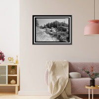 Historic Framed Print, Prairie Creek Fish Hatchery, Hwy. 101, Orick, Humboldt County, CA - 19,  17-7/8" x 21-7/8"