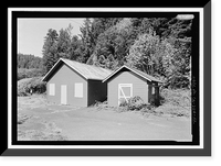 Historic Framed Print, Prairie Creek Fish Hatchery, Hwy. 101, Orick, Humboldt County, CA - 22,  17-7/8" x 21-7/8"
