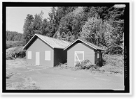 Historic Framed Print, Prairie Creek Fish Hatchery, Hwy. 101, Orick, Humboldt County, CA - 22,  17-7/8" x 21-7/8"