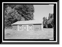 Historic Framed Print, Prairie Creek Fish Hatchery, Hwy. 101, Orick, Humboldt County, CA - 23,  17-7/8" x 21-7/8"