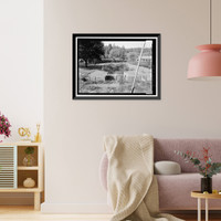 Historic Framed Print, Prairie Creek Fish Hatchery, Hwy. 101, Orick, Humboldt County, CA - 28,  17-7/8" x 21-7/8"