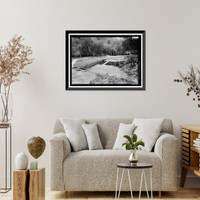 Historic Framed Print, Prairie Creek Fish Hatchery, Hwy. 101, Orick, Humboldt County, CA - 29,  17-7/8" x 21-7/8"