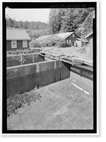 Historic Framed Print, Prairie Creek Fish Hatchery, Hwy. 101, Orick, Humboldt County, CA - 33,  17-7/8" x 21-7/8"