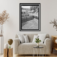 Historic Framed Print, Prairie Creek Fish Hatchery, Hwy. 101, Orick, Humboldt County, CA - 33,  17-7/8" x 21-7/8"