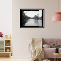 Historic Framed Print, First Street Bridge, Spanning Napa River at First Street between Soscol, Napa, Napa County, CA,  17-7/8" x 21-7/8"