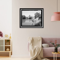 Historic Framed Print, First Street Bridge, Spanning Napa River at First Street between Soscol, Napa, Napa County, CA - 2,  17-7/8" x 21-7/8"