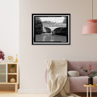 Historic Framed Print, First Street Bridge, Spanning Napa River at First Street between Soscol, Napa, Napa County, CA - 3,  17-7/8" x 21-7/8"