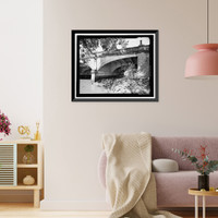 Historic Framed Print, First Street Bridge, Spanning Napa River at First Street between Soscol, Napa, Napa County, CA - 4,  17-7/8" x 21-7/8"