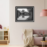 Historic Framed Print, First Street Bridge, Spanning Napa River at First Street between Soscol, Napa, Napa County, CA - 6,  17-7/8" x 21-7/8"