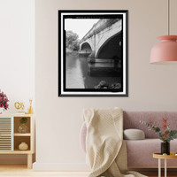 Historic Framed Print, First Street Bridge, Spanning Napa River at First Street between Soscol, Napa, Napa County, CA - 7,  17-7/8" x 21-7/8"