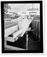 Historic Framed Print, U.S. Naval Base, Pearl Harbor, Ferry Landing Type, Halawa Landing on Ford Island, Pearl Harbor, Honolulu County, HI - 12,  17-7/8" x 21-7/8"