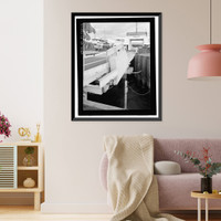 Historic Framed Print, U.S. Naval Base, Pearl Harbor, Ferry Landing Type, Halawa Landing on Ford Island, Pearl Harbor, Honolulu County, HI - 12,  17-7/8" x 21-7/8"