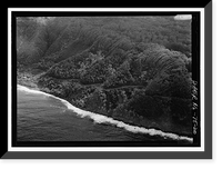 Historic Framed Print, Hana Belt Road, Between Haiku and Kaipahulu, Hana vicinity, Maui County, HI - 20,  17-7/8" x 21-7/8"