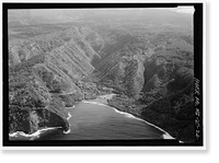 Historic Framed Print, Hana Belt Road, Between Haiku and Kaipahulu, Hana vicinity, Maui County, HI - 22,  17-7/8" x 21-7/8"