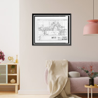 Historic Framed Print, St. Lucie Canal, St. Lucie Lock No. 1, St. Lucie, Cross State Canal, Okeechobee Intracoas, Stuart vicinity, Martin County, FL,  17-7/8" x 21-7/8"