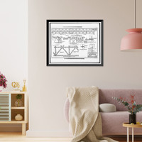 Historic Framed Print, Tallulah Falls Bridge, Spanning Tallulah Falls River on U.S. Highway 23/S, Tallulah Falls, Habersham County, GA - 11,  17-7/8" x 21-7/8"