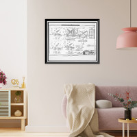 Historic Framed Print, Tallulah Falls Bridge, Spanning Tallulah Falls River on U.S. Highway 23/S, Tallulah Falls, Habersham County, GA - 29,  17-7/8" x 21-7/8"