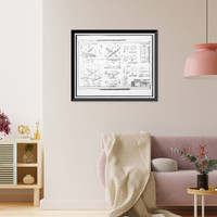 Historic Framed Print, Tallulah Falls Bridge, Spanning Tallulah Falls River on U.S. Highway 23/S, Tallulah Falls, Habersham County, GA - 30,  17-7/8" x 21-7/8"