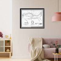 Historic Framed Print, Tallulah Falls Dam, Spanning Tallulah Falls River on U.S. Highway 23/S, Tallulah Falls, Habersham County, GA - 3,  17-7/8" x 21-7/8"