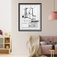 Historic Framed Print, Tallulah Falls Dam, Spanning Tallulah Falls River on U.S. Highway 23/S, Tallulah Falls, Habersham County, GA - 8,  17-7/8" x 21-7/8"